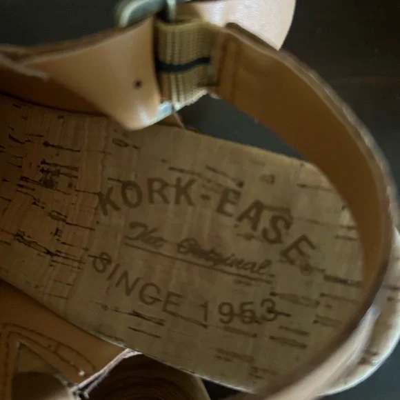 Kork-Ease Darby Tan Leather Studded Clog Heels - Picture 6 of 7